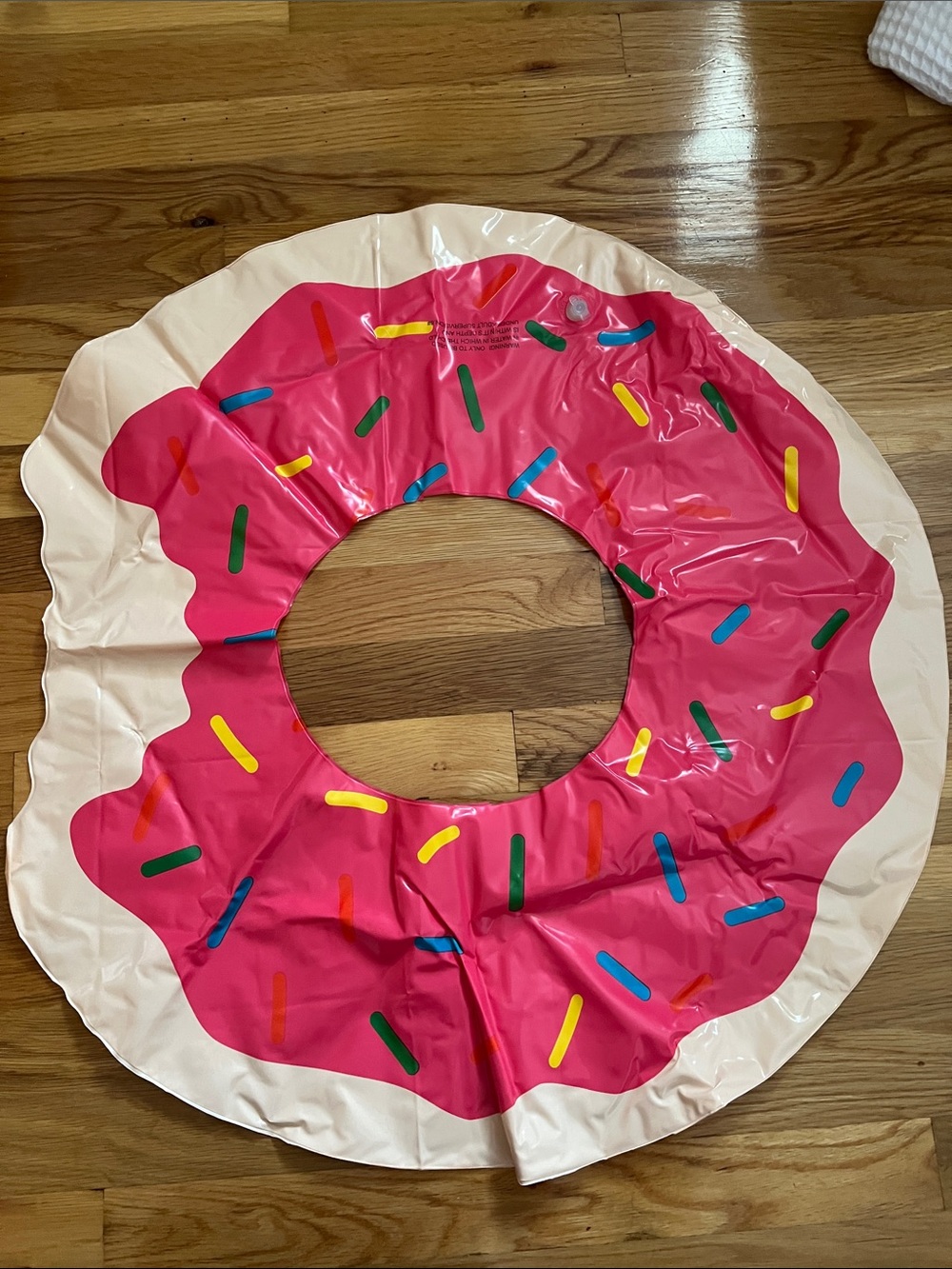 Pink Donut Inflatable Pool Float with Sprinkles - Unbranded